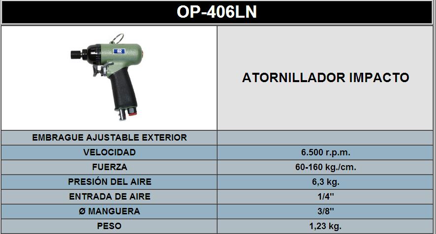 ATORNILLADORA DE IMPACTO 406LN 190 Nm