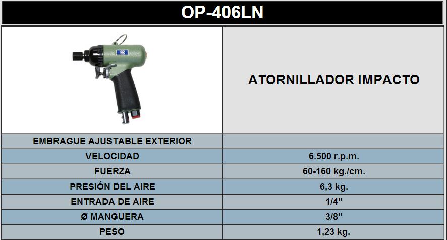 ATORNILLADORA DE IMPACTO 406LN 190 Nm ATORNILLADORA DE IMPACTO 406LN 190 Nm