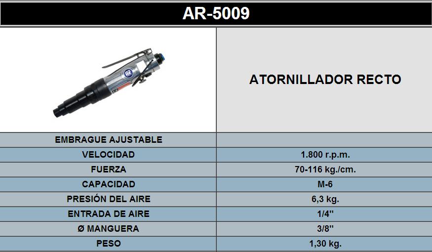ATORNILLADOR RECTO 5009 5.1-12 Nm