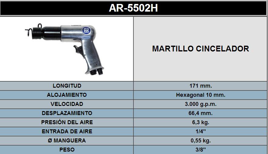 CHIPPING HAMMER 5502H MARTILLO CICELADOR 5502H