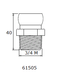 ADAPTADOR DE ROSCA PARA 34 MACHO 34 61505 ADAPTADOR ROSCA PARA 34 MACHO 34 61505