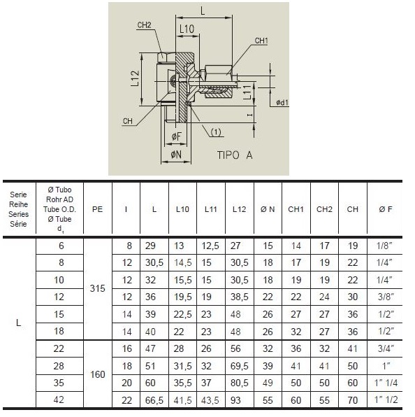 UNION TUBO CODO ORIENTABLE