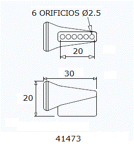 BOQUILLA ACODADA 90 REG. 41473 BOQUILLA ACODADA 90 REG. 41473