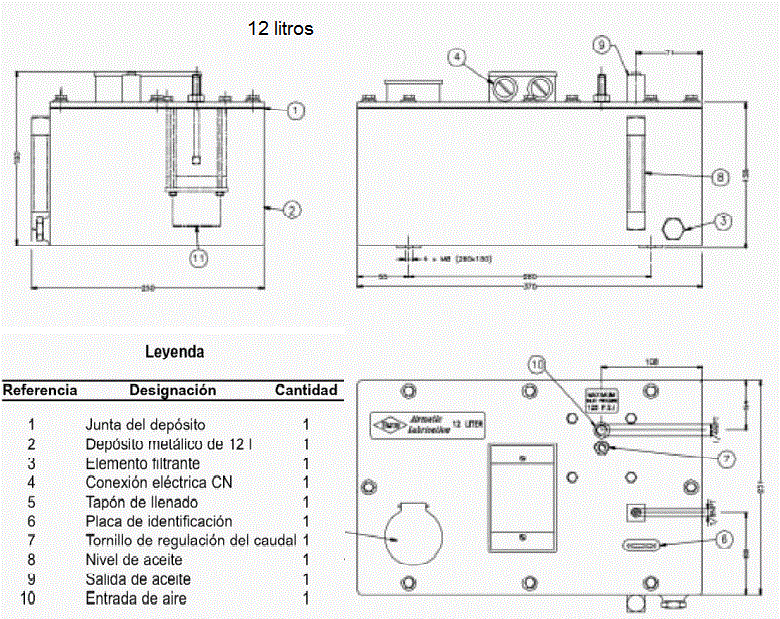 AIRMATIC PNEUMATIC PUMP volume. BOMBA NEUMATICA AIRMATIC volum.