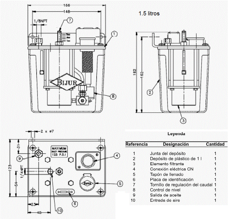 AIRMATIC PNEUMATIC PUMP volume. BOMBA NEUMATICA AIRMATIC volum.