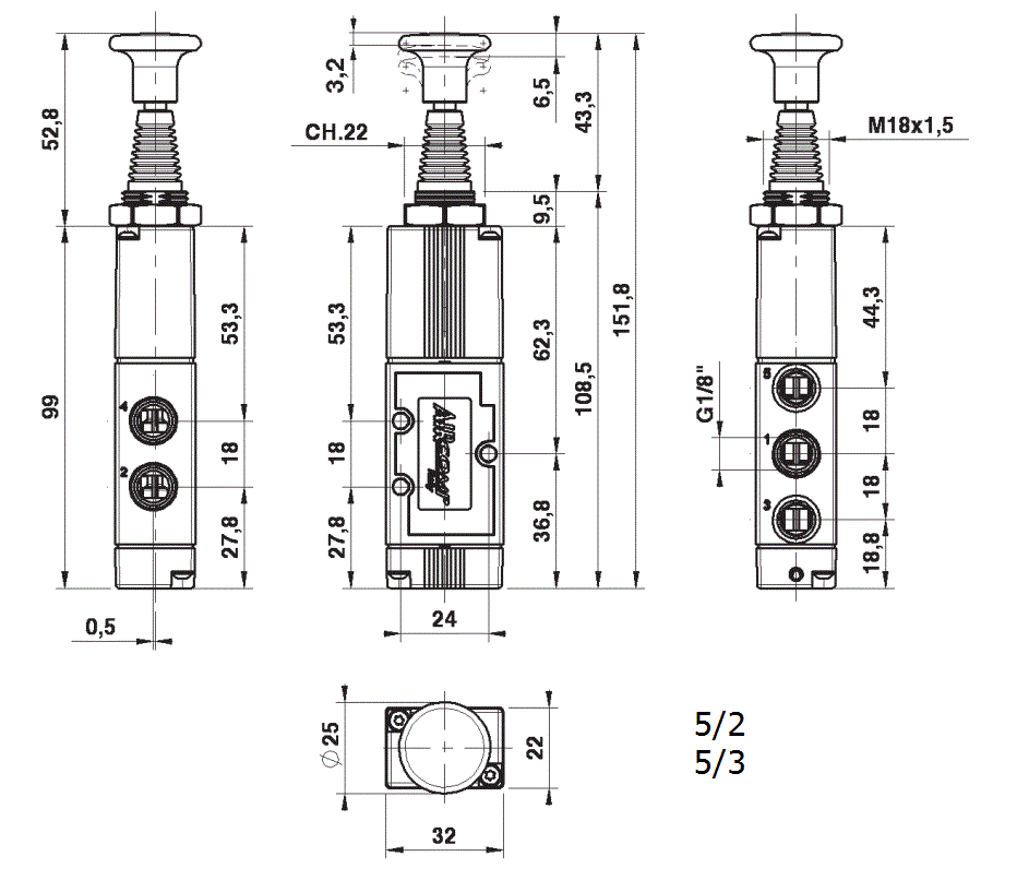 VALVULA 18 TIRADOR