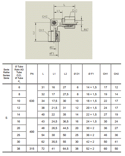 ADAPTADOR TUBO CODO DIN 2353 S