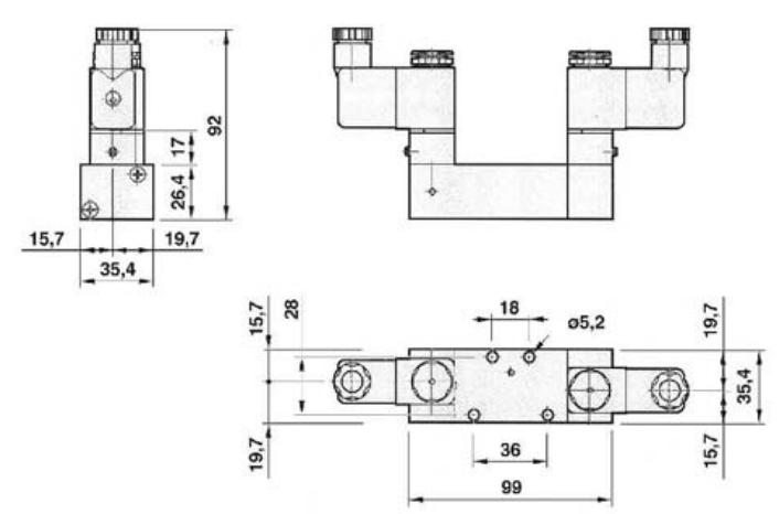 ISO-5599-1 DISTRIBUTOR BISTABLE ELEC. PILOT DISTRIBUIDOR ISO-5599-1 BIESTABLE PILOTO ELEC.