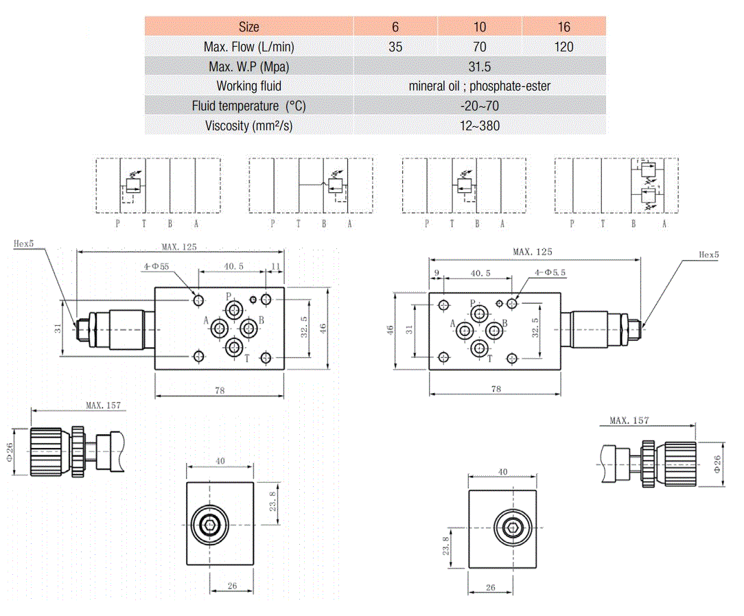 VALVULA LIMITADORA MODULAR NG-6 VALVULA LIMITADORA MODULAR NG-6