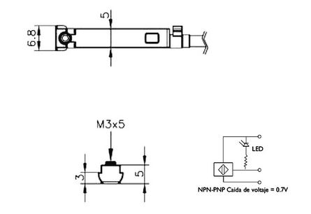 SENSOR PNP CONECTOR M-8